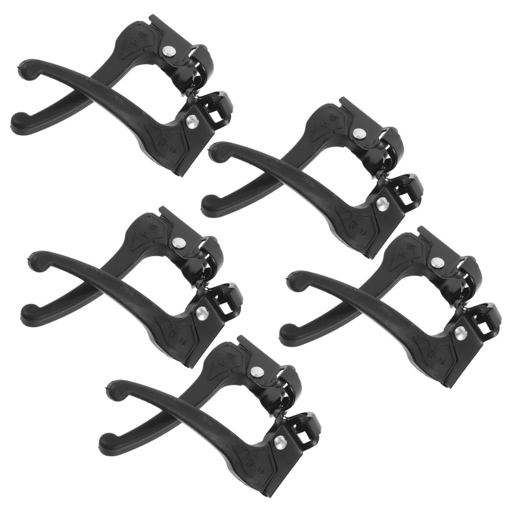 5 Pairs Accurate Stopping Bike Brake Levers for Kids Black Durable Plastic Metal