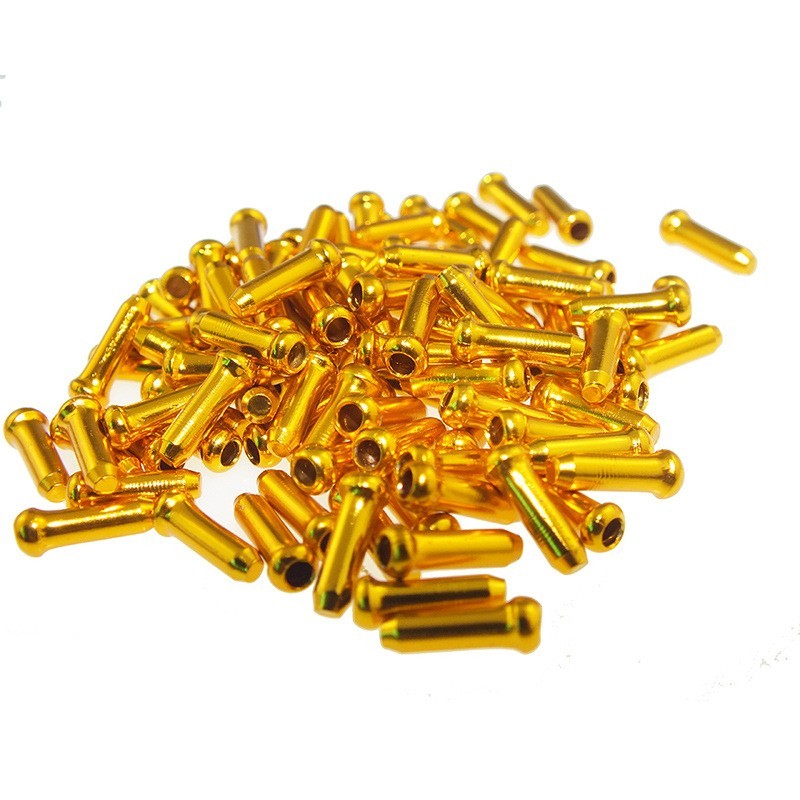1.1cm*0.3cm Cable End Cap 100Pcs/Set Shift Brake Gear Tip Ferrules Aluminum New