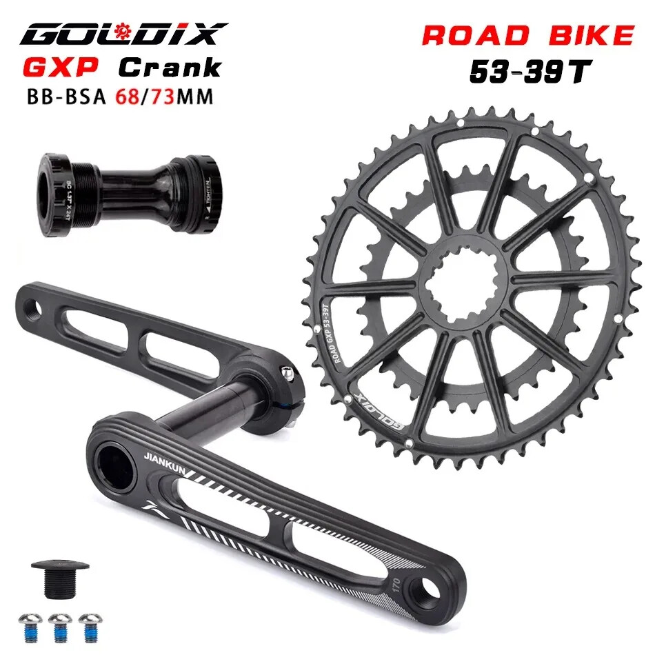 165mm/170mm Ultralight Road Bike Crank Bicycle Crankset Double Chainring 50-34T