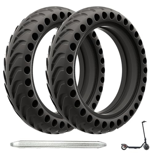 8.5″ Solid Electric Scooter Tire, Honeycomb Shock-Absorbing Replacement 2PS