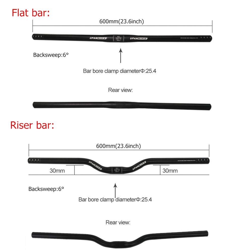 Upanbike Mountain Bike Road Bike Handlebar Aluminum Alloy Flat Bar 31.8Mm620Mm