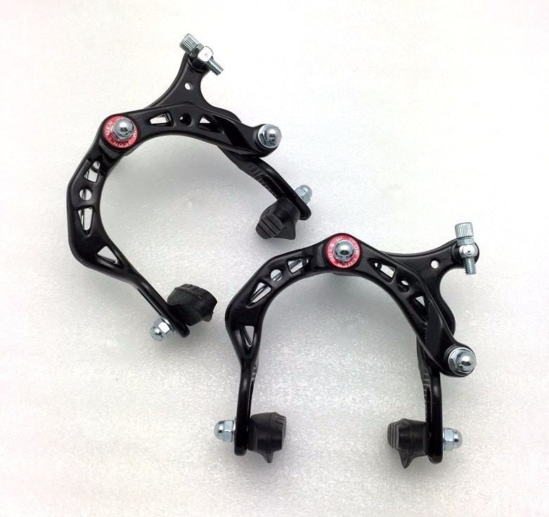 2000A BICYCLE BIKE ALUMINUM SIDE PULL BRAKE CALIPER MTB BMX BLACK FRONT + REAR