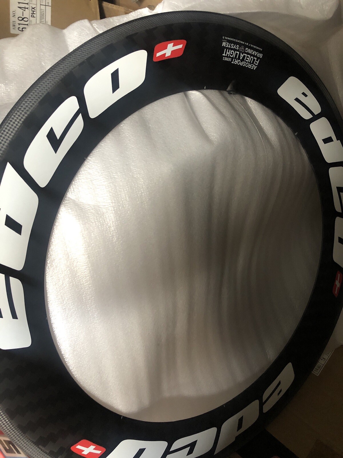1 Edco Carbon Fiber 85mm Tubular Fluela 16 Hole Rim No Spokes No Nipples No Hub