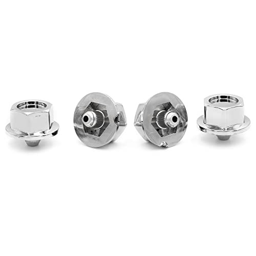 6.5mm(0.26″) Wheel Rim Lip Rivets Nuts Chrome Silver Universal Replacement,