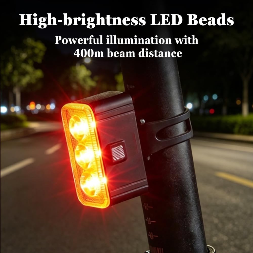 Bike for Light Set 2PCS Rechargeable LED Front Light 5 Modes Taillight 7 Modes