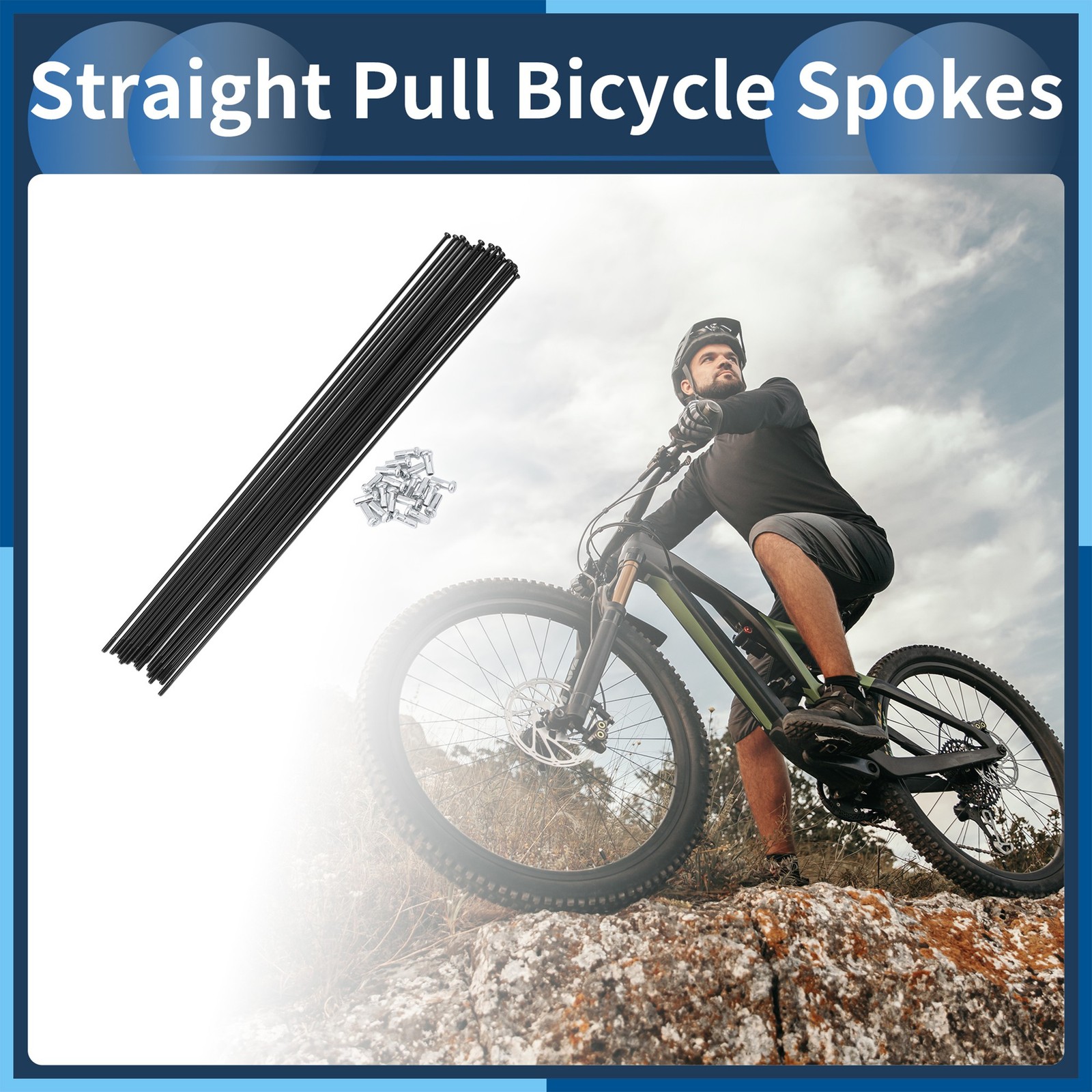 20Set 14G Straight Pull Bicycle Spokes 285mm Straight Pull Bike Wheel Spokes