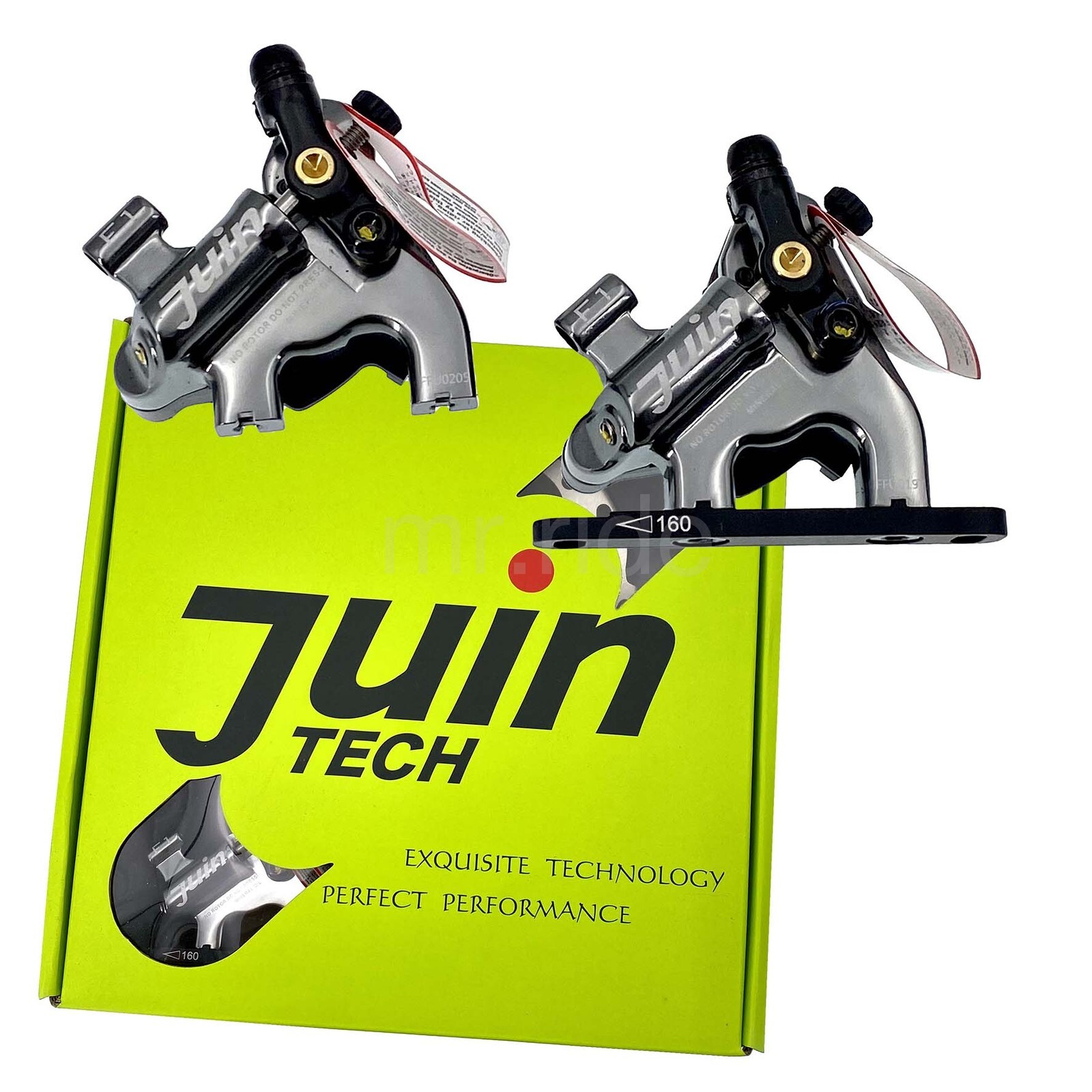 Juin Tech F1 Cyclocross CX Cycling Bike Disc Brake Calipers w/Flat Mount Gray