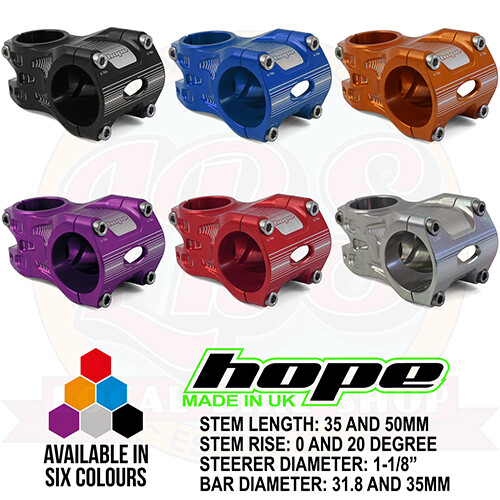 Hope AM Stem 1-1/8″ Steerer – All colors and options – Brand New