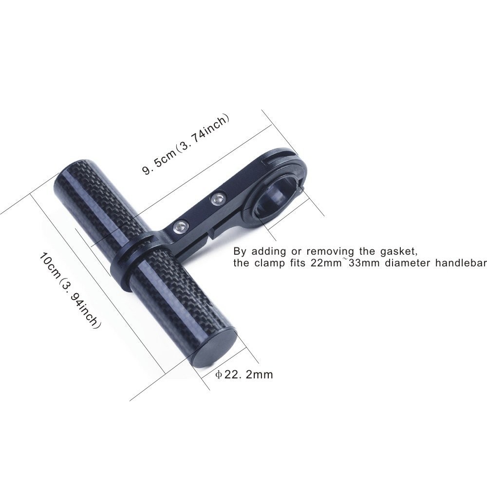 Bike Handlebar Extender Extension Carbon Fiber Bracket Aluminum Alloy Clamp F…