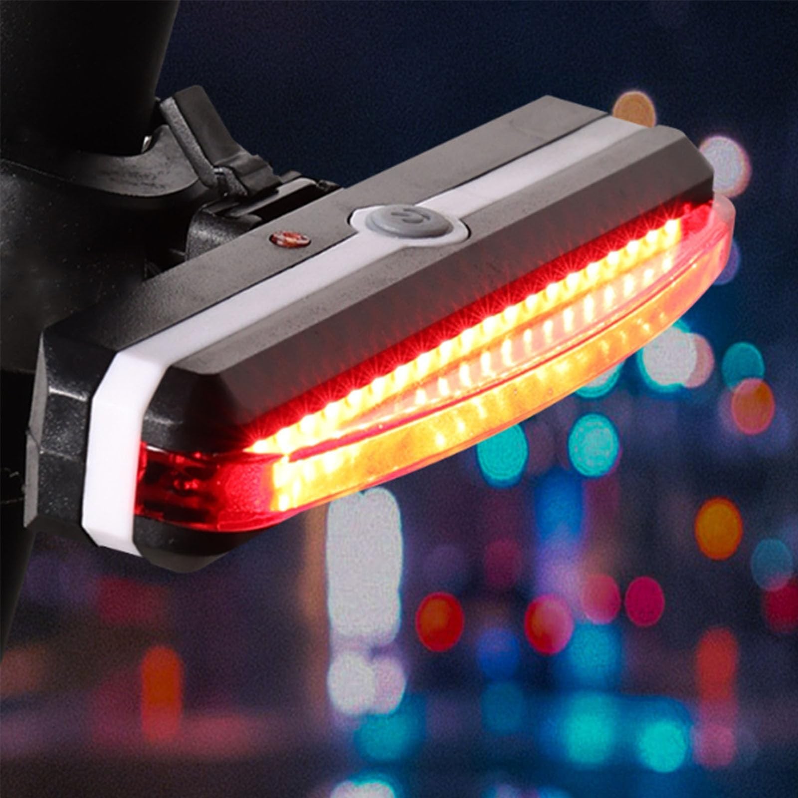 Rechargeable LED Tail Light for Road Bikes Rear Mount 3.93×0.7in Night Safe
