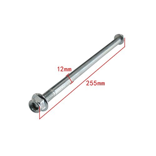 12mm 255mm Front Rear Axle Fit PIT PRO Trail Dirt Bike QUAD ATV 50cc 110cc