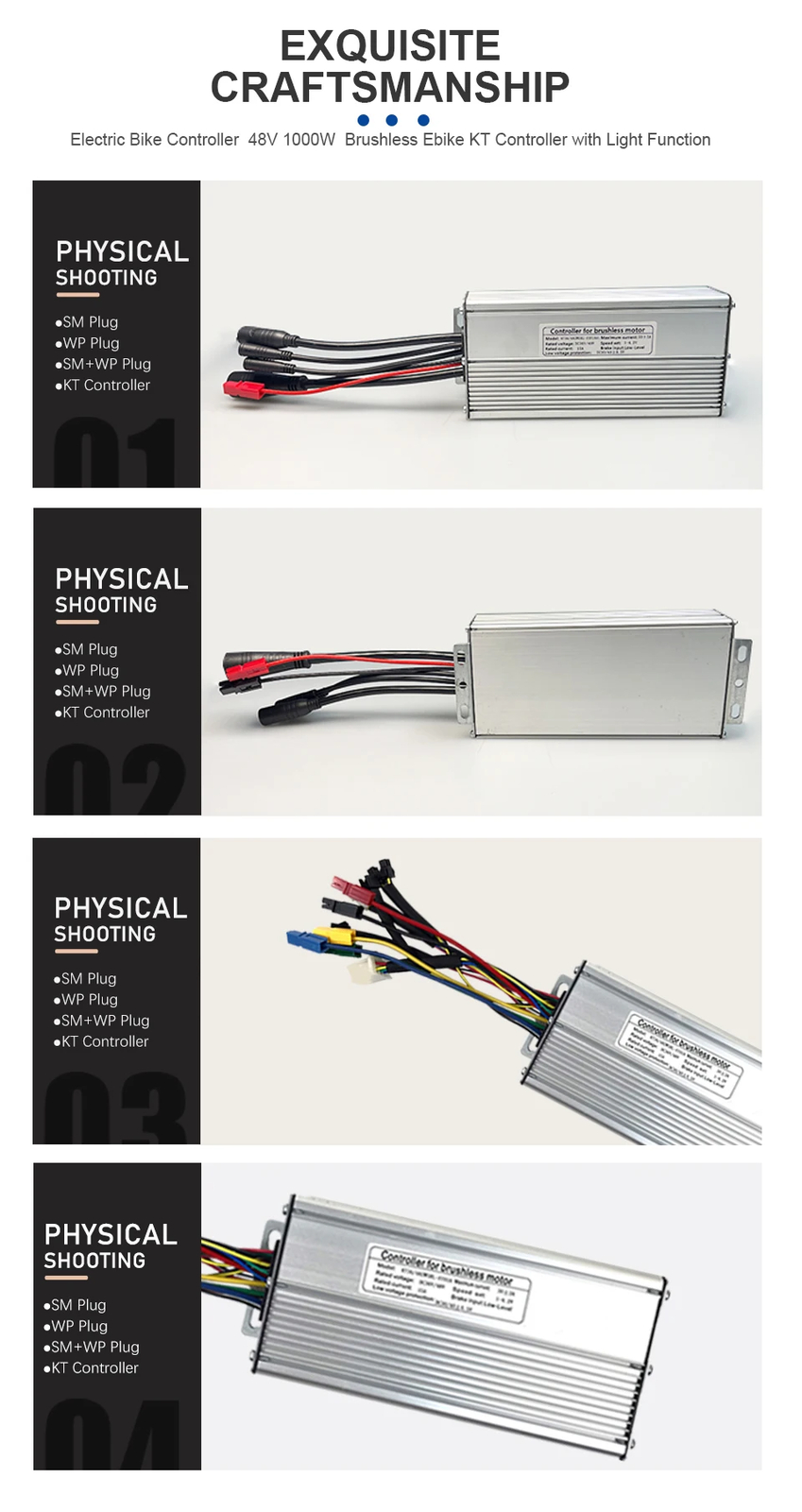 36V/48V 30A Electric Bicycle Tricycle E-Scooter Controller for 1000W Hub Motor
