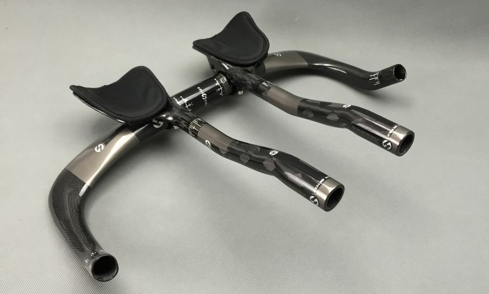 TOSEEK Carbon Fiber Bicycle Handlebar TT Road Bike Bullhorn Bar Aero Bar 31.8mm