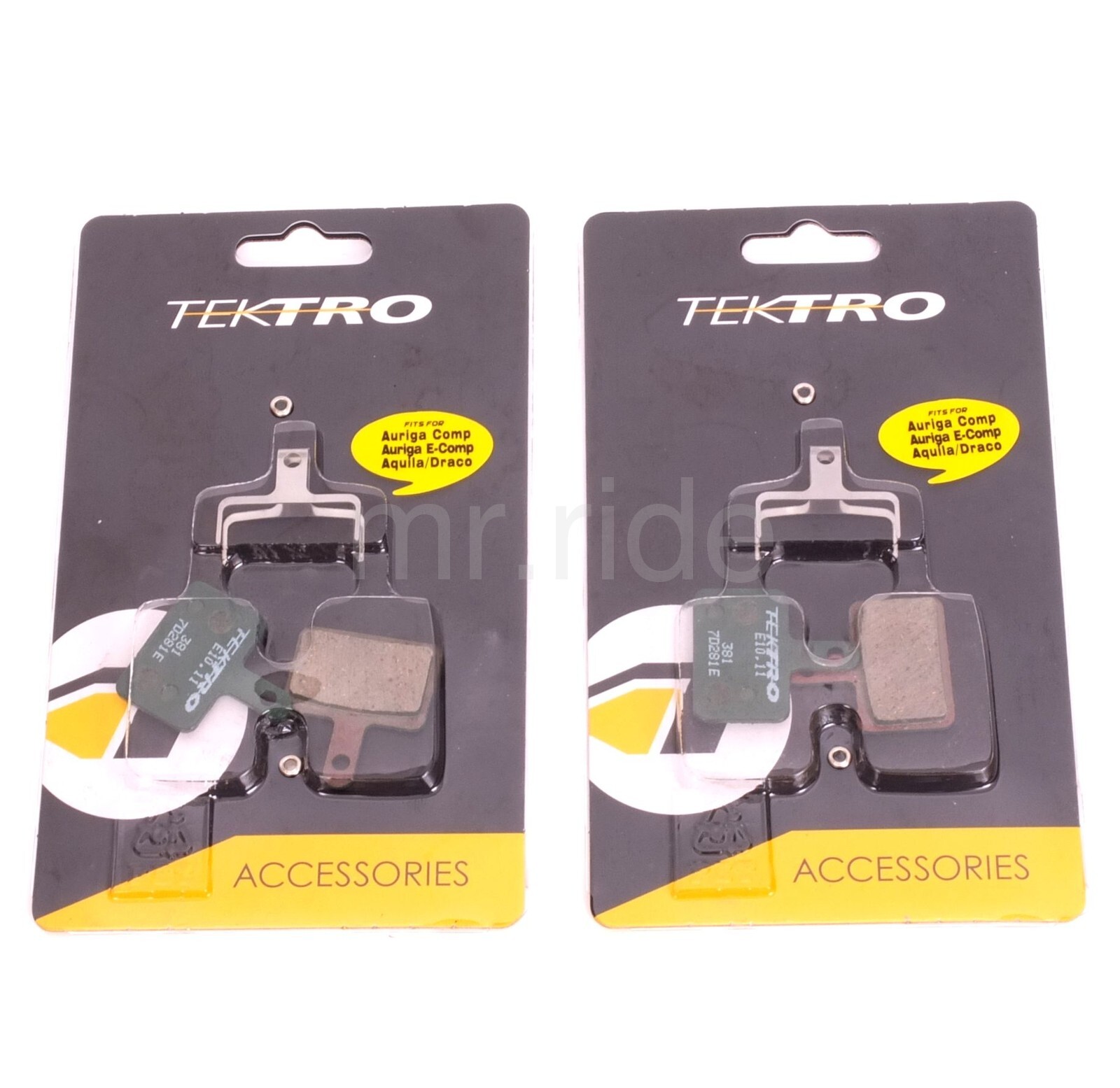 2Pair Tektro Bike E10.11 Disc Brake Pads w/ Spring OrionSL/Orion/Volans/Auriga