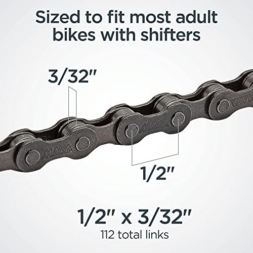Chain, Steel Replacement Chain, 112 Links, 1/2 inch x 3/32 inch Multi-speed