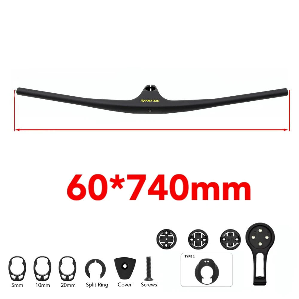 Carbon XC MTB Integrated Handlebar -17 Degree Full Internal Cable 28.6mm Steerer