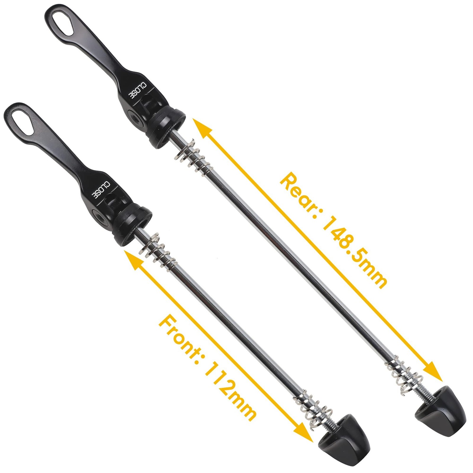 CyclingDeal Bike Quick Release Skewers for MTB or Road Bicycles – Axles Set R…