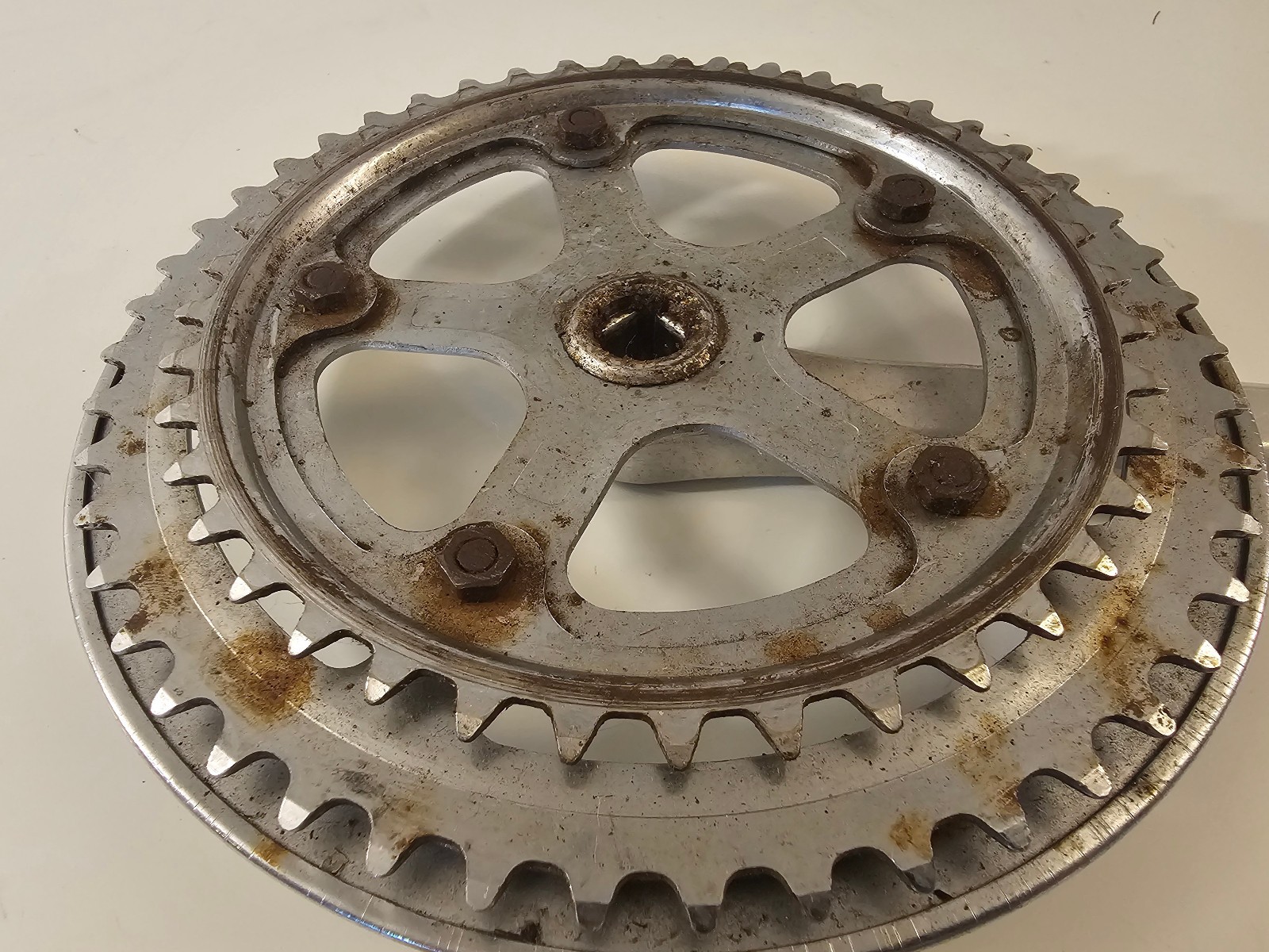 Tracer Bicycle Crankset..Double… 48 – 40 Teeth. Bike….152mm…Silver