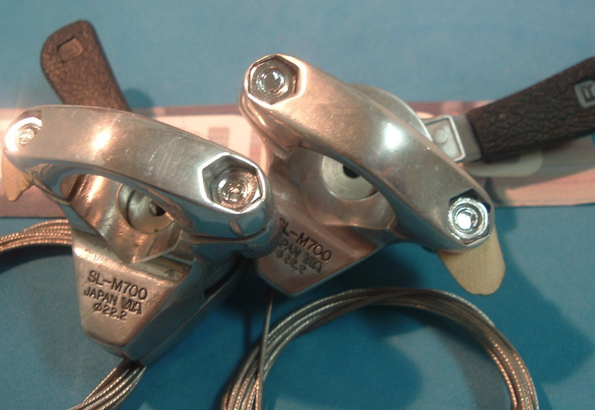 Shimano Deore XT Deerhead SL-M700 Shifters MTB NEW/NOS 3×5/6/7-Spd w/Cables-Mint