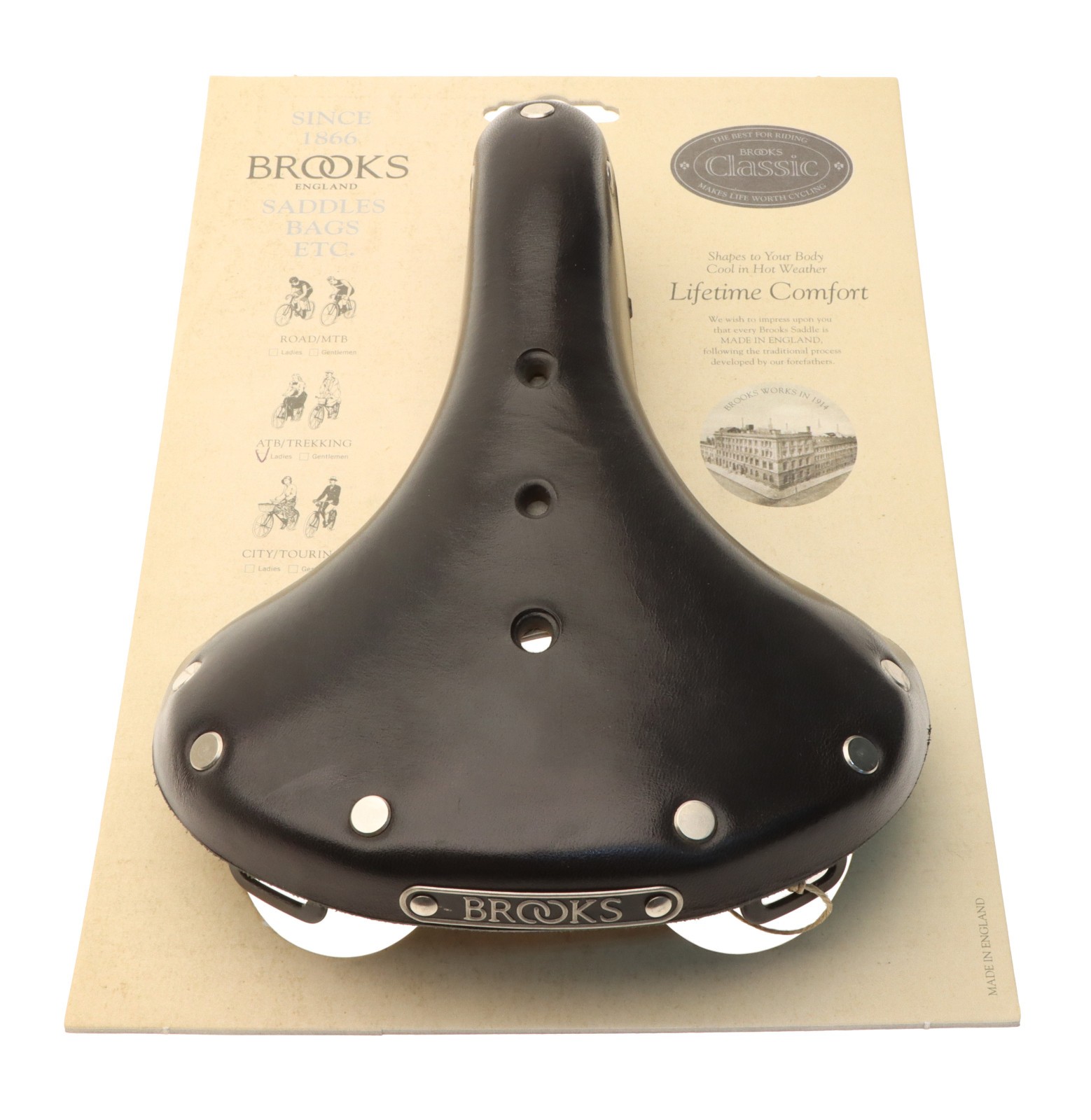 Brooks B17 Short Saddle Steel Rails Hard Leather Cover Black NEW NOS