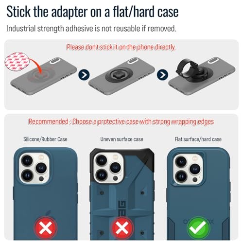 Bike Phone Mount,Motorcycle Phone Holder with 【1st Gen】Handlebar Mount-Black