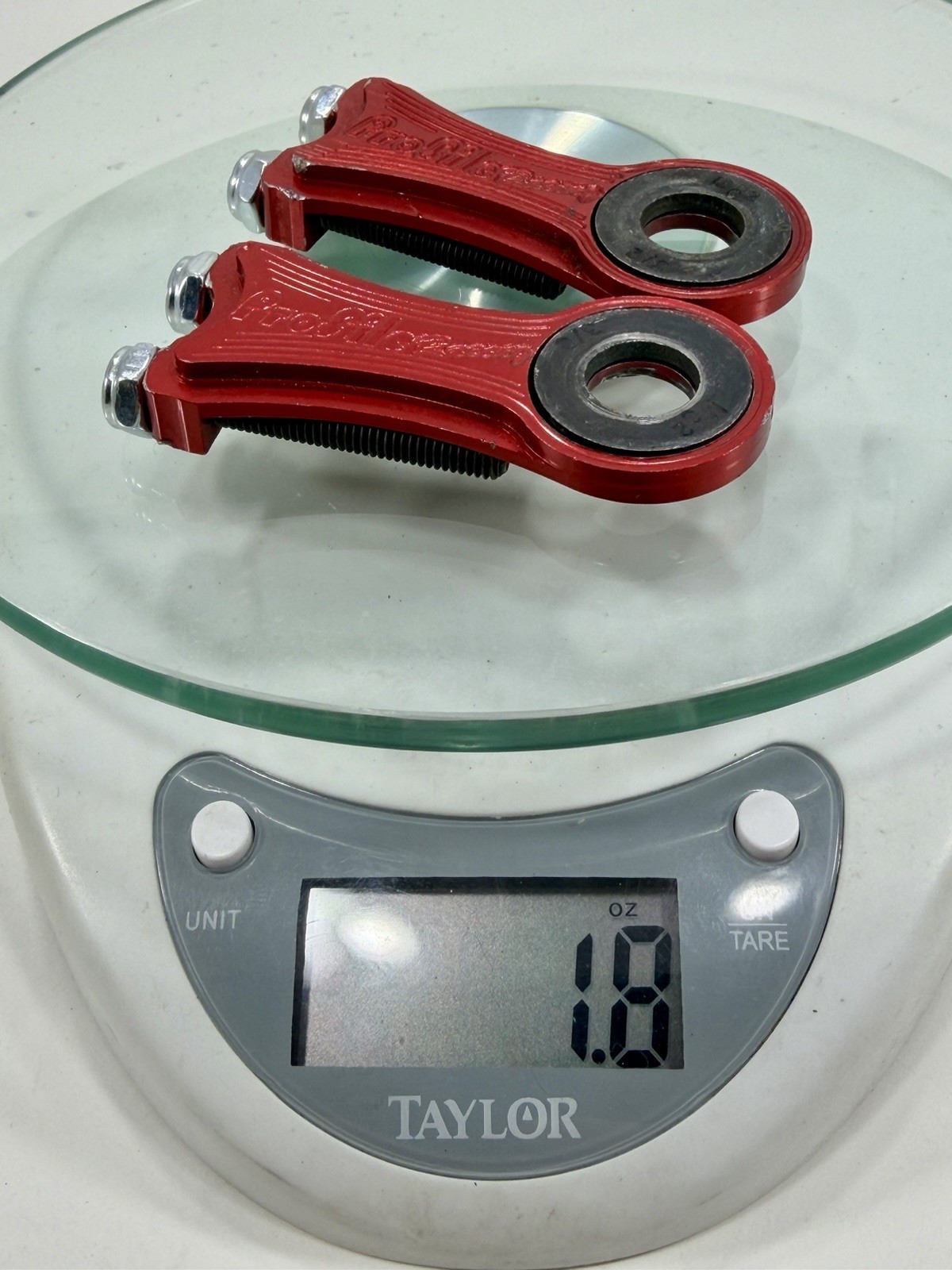 Profile Racing BMX Anodized Red Chain Tensioner Set 3/8″ Axle Mid School USA