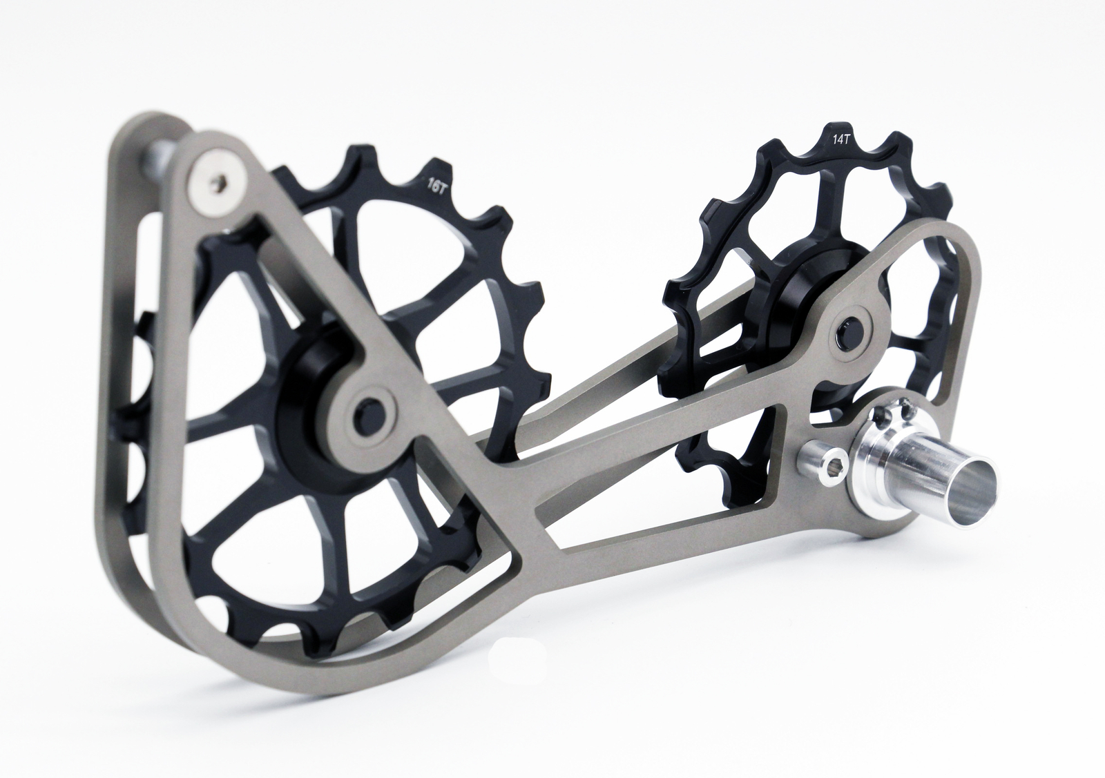 SwishTi Cycle Oversized Pulley Titanium Cage for Shimano 6800/7800/9000 Black