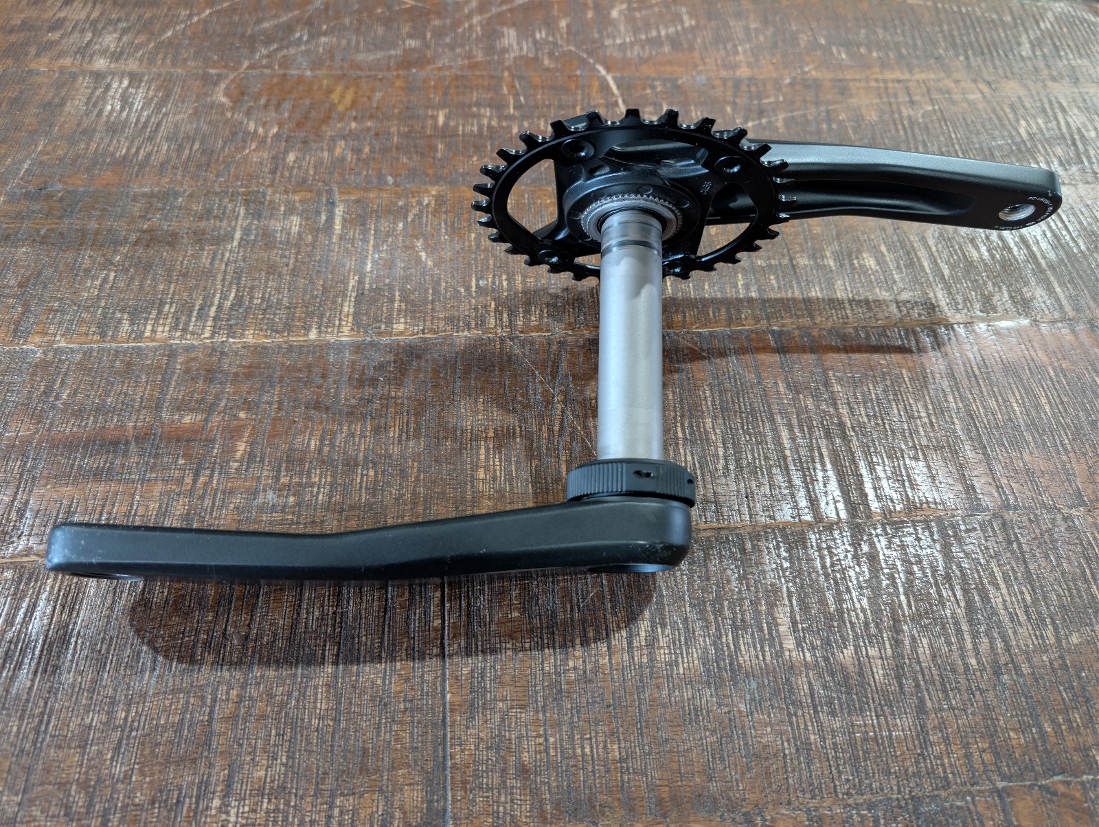 Used Shimano CUES U6000 crankset, 30T 96bcd asym, 55mm chainline, 170mm length