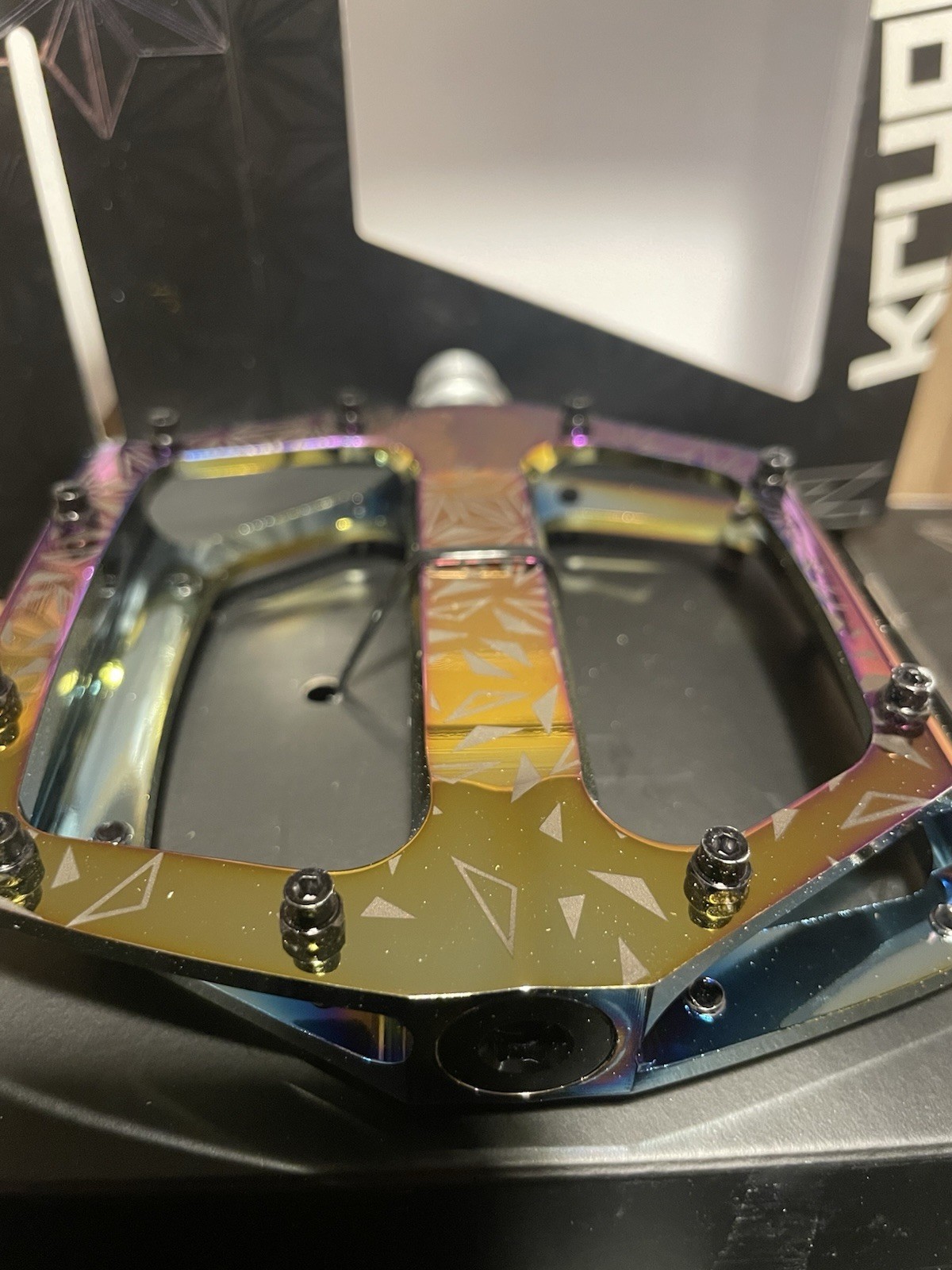 Supacaz Krypto DH Platform Pedals CNC 9/16 Oil-Slick Pedals Enduro BMX SHINGRATE