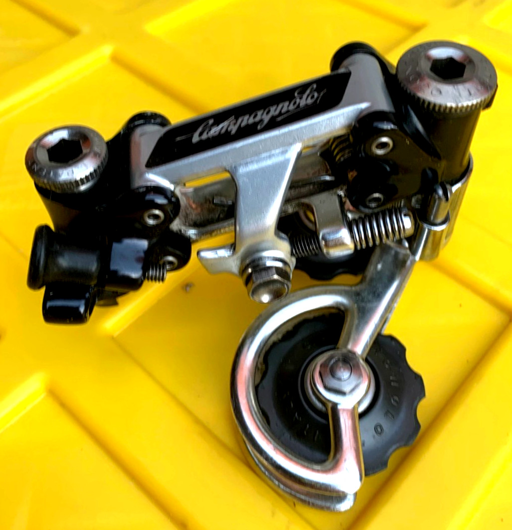 Vintage CAMPAGNOLO #4001 SUPER RECORD 5/6sp Rear Derailleur w/ Titanium Bolts
