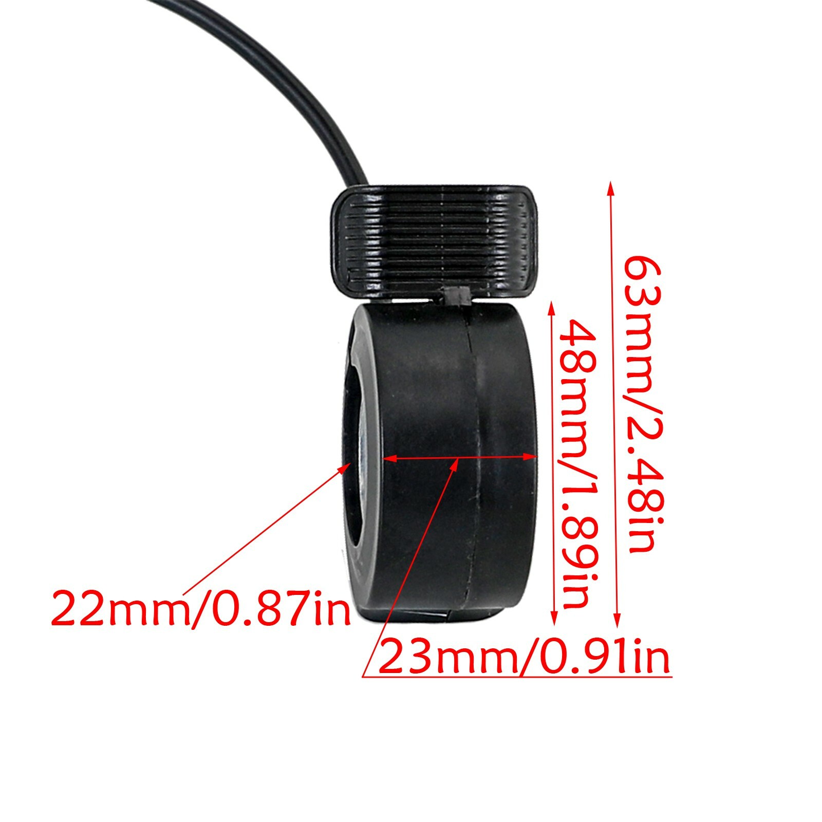 48v 1000w 1800W Brushless Electric Motor Controller Thumb Throttle Scooter eBike