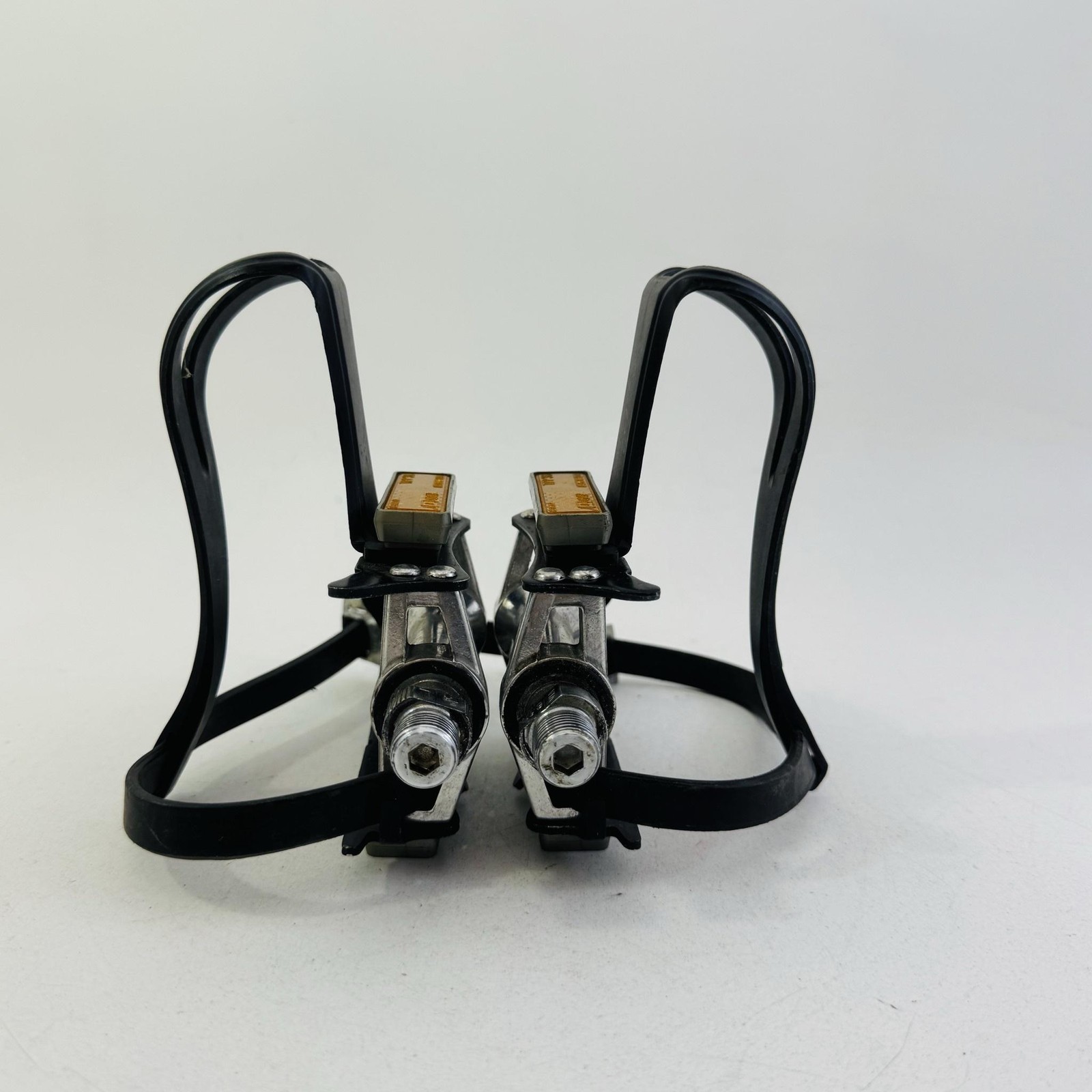 Vintage CatEye RR-0223-EZ SP-100 Platform Bike Pedals Toe Clips 9/16” Black A53
