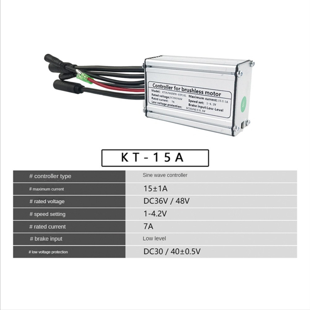 E-Bike Controller 36V / 48V 9 Tubes 15A Connector Controller for 36V / 48V5210