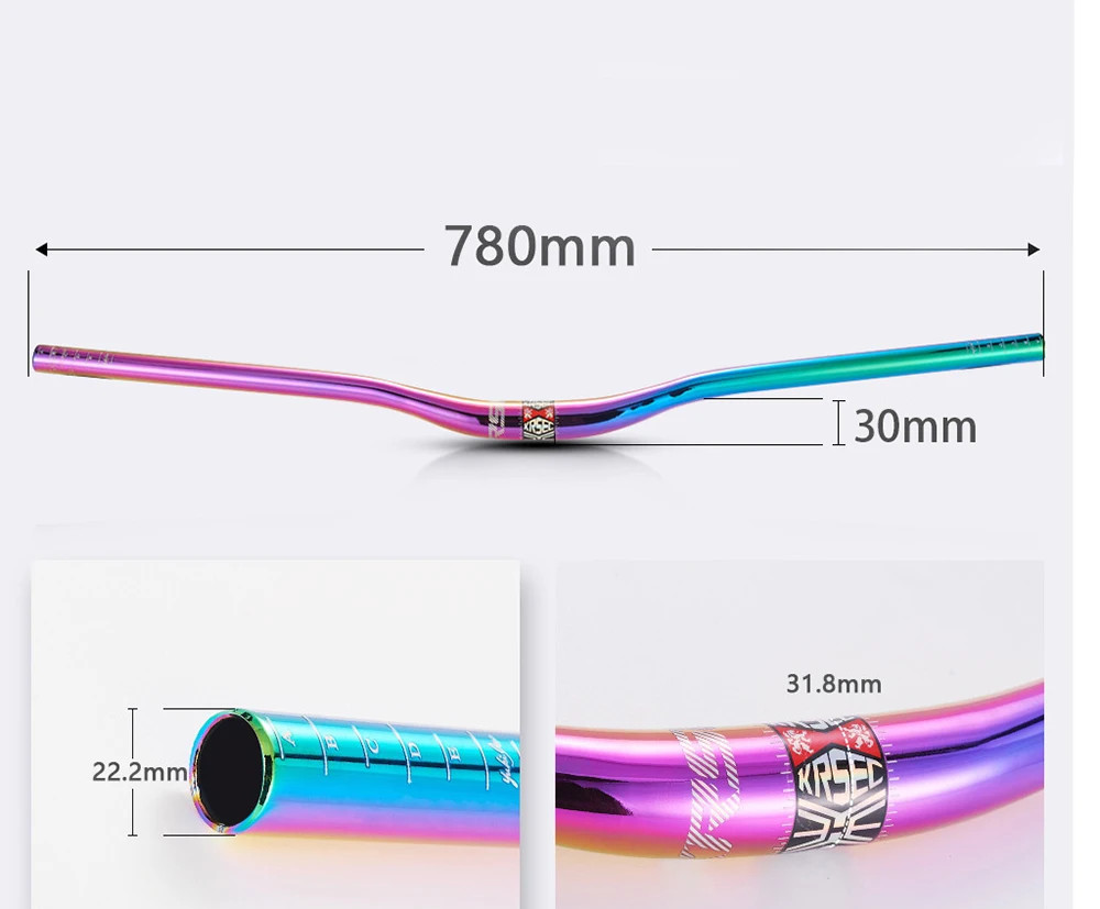 MTB Bicycle Handlebar 31.8 *780mm AM XC DH Downhill Racing Bike Riser Handlebar