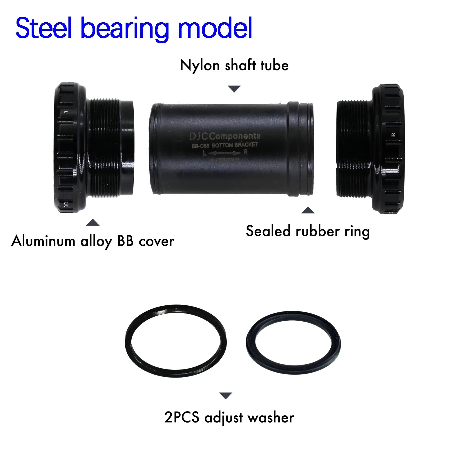 DJC Bike Sealed Ceramic Steel Bearing for SRAM DUB Bottom Bracket 68/73mm 29mm