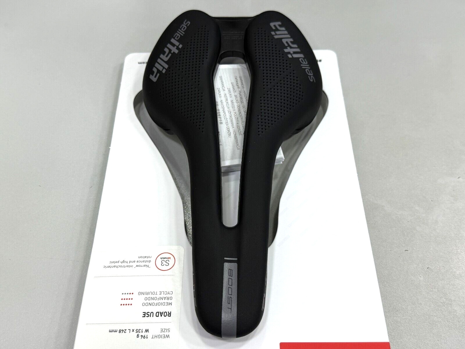 Selle Italia Flite Boost Superflow S3 (135X248mm) Ti316 Rail Saddle (Black)
