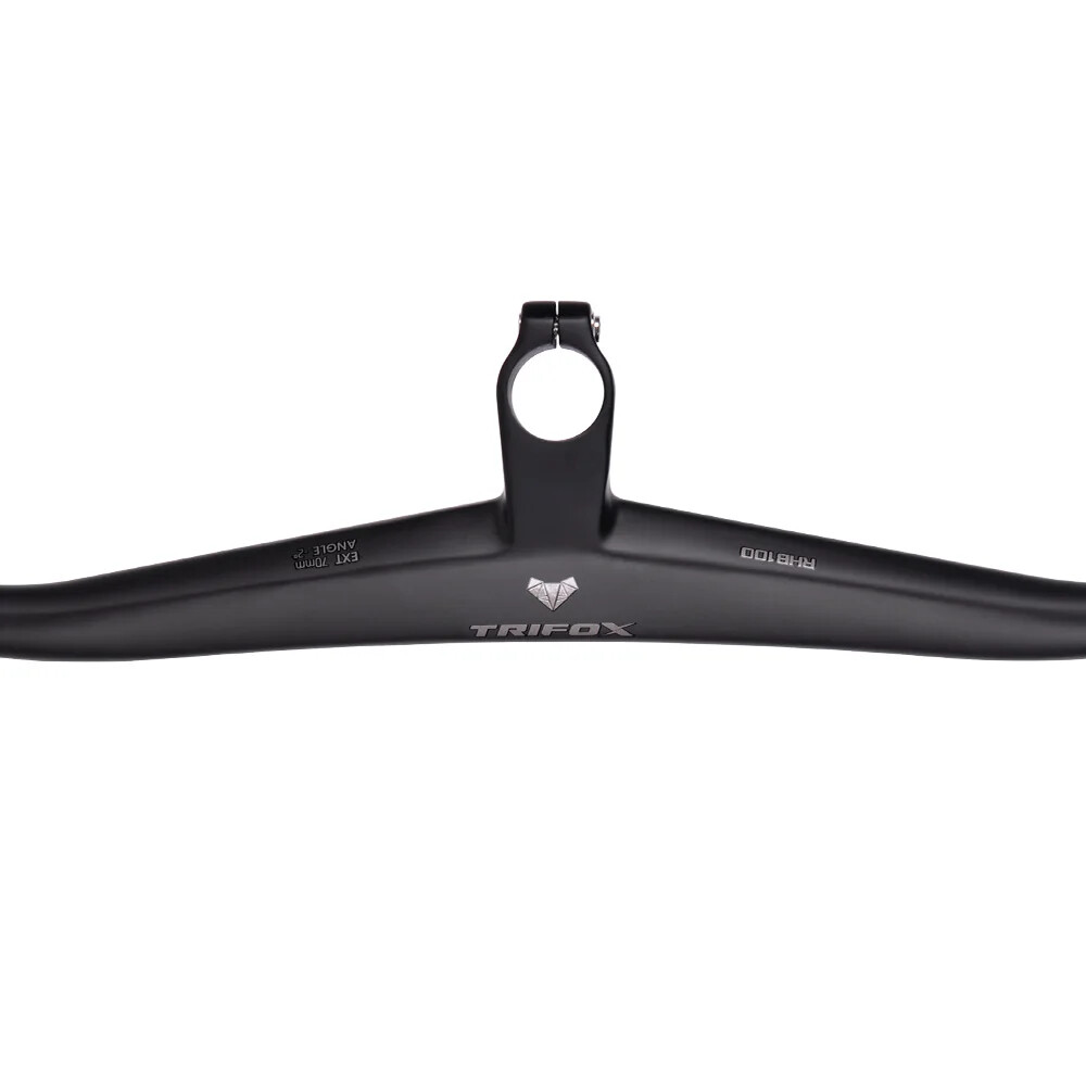 Carbon MTB Bicycle Handlebar 2 Degree One-Shaped Integrated Handlebar with Stem