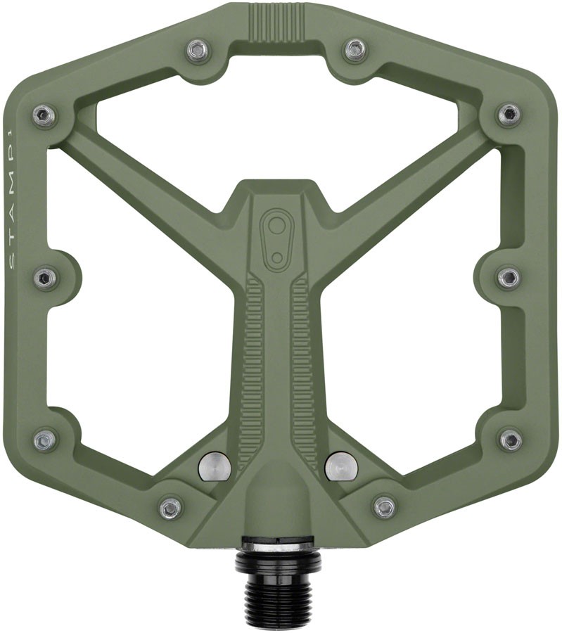 Crankbrothers Stamp 1 Gen 2 Pedals – Platform, Composite, 9/16″, Green, Large