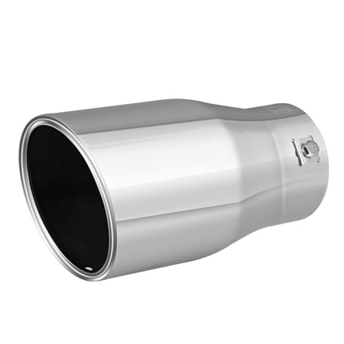 Exhaust Tip, 2-2.75 inch inlet adjustable, Fit 2»/2.25»/2.5»/2.75» Sliver