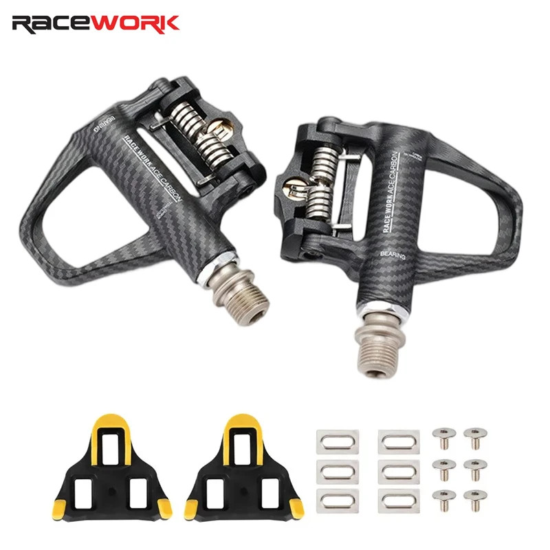 Road Bike Carbon Self-locking Pedal Non-Slip Bicycle Clipless Pedals for SPD
